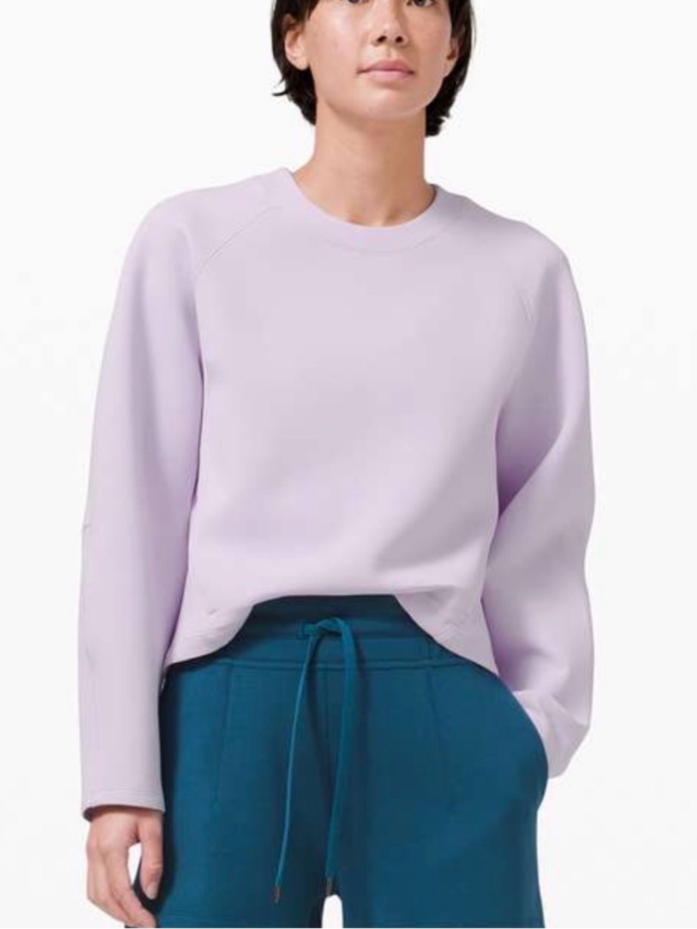 Lululemon AirWrap Crew Sweatshirt in Lavender Dew Size 8